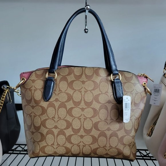 *$249 *NEW* COACH Im/Khaki/Midnight Multi SATCHEL - Picture 3 of 14
